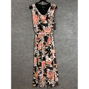 NEW Velvet‎ Fleur Maxi Dress Size 12 Floral Print Sleeveless Cowl Neck